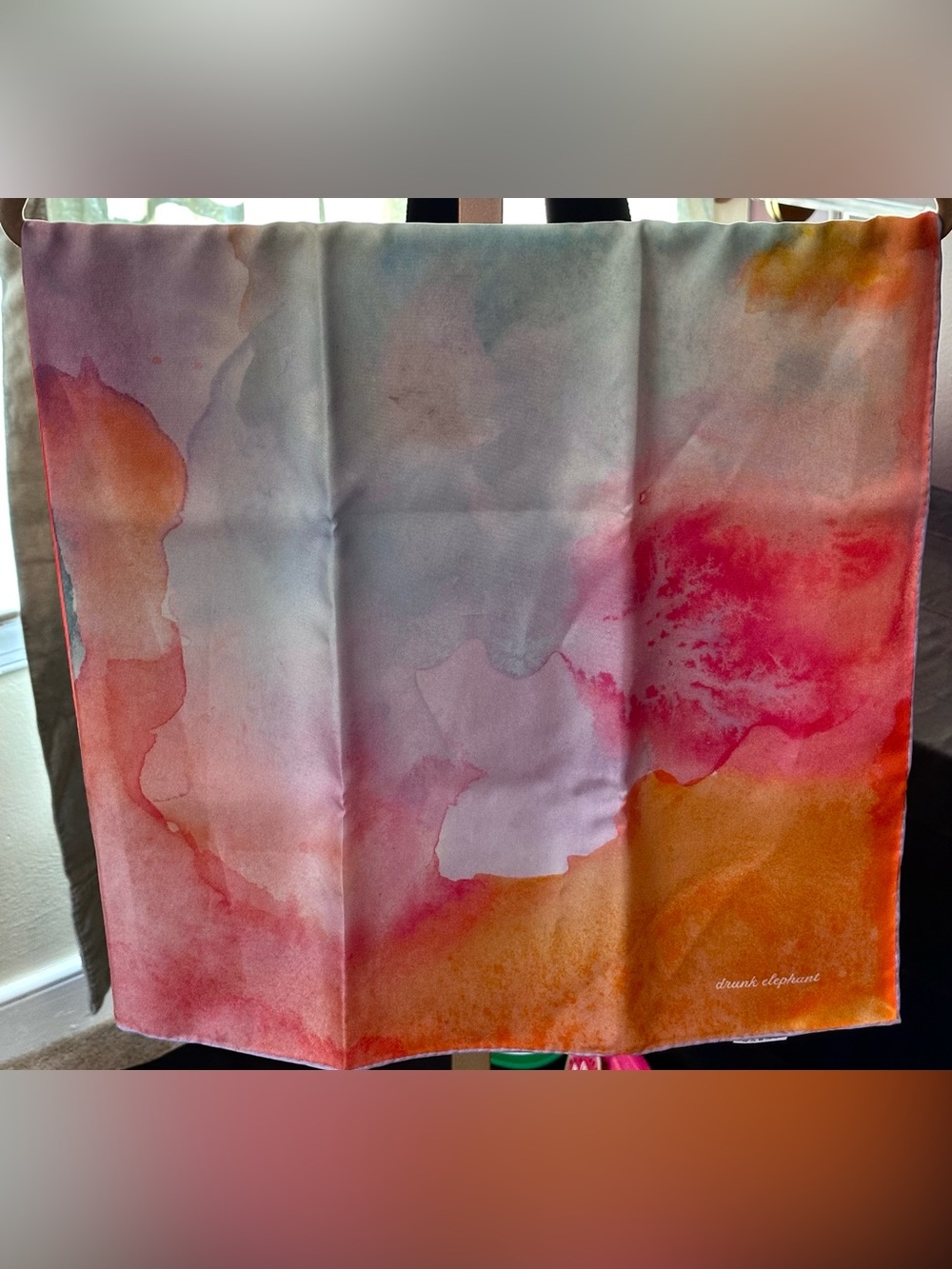 Drunk Elephant Watercolor Silk Scarf